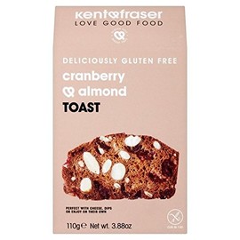 Kent & Fraser Gluten Free Cranberry & Almond Toast 110g (Pack of 4)