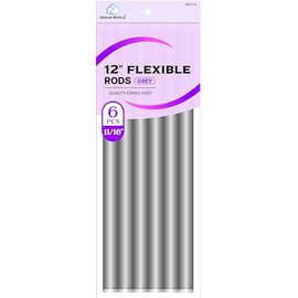 Dream World 12" Flexible Rods Grey 6 Pcs 11/16" Pack
