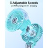 SWEETFULL Portable Misting Fan - 180° Foldable Handheld Personal Fan