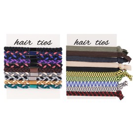 20pcs Hair Tie Bracelets for Women, 2 Styles Multicolored Hair Ties for Men Braided and Knot Decor Ponytails Holders Boho Hair Elastics Accessories for Thin Thick Buns Hairstyles