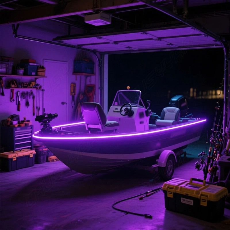 CHUSYYRAY PURPLE LED Boat Light Strip Deck Waterproof 12v Bow