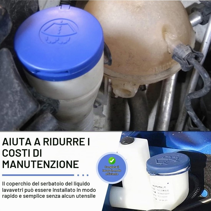 WUYJI Pompe lavavetri auto,Due tappi universali per serbatoio: tappi per