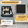 Tangkula Pneumatic Floating Desk - Wall Mounted Laptop Desk with