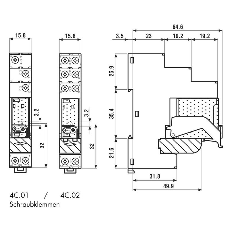 Finder 4C.01.8.024.0060 Relaisbaustein 1 St. Nennspannung: 24 V/AC Schaltstrom (max.):