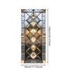 IVN Stained Glass Window Film 17.7x39.3 inch Brown Diamond Pattern