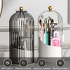 Wekity Toothbrush Holder with Sliding Lid, 360° Rotating Makeup Brush