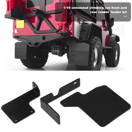 ECSiNG 1 Set RC Car Mudguard RC Car Mudguard Kit RC Crawler Mudguard Installation Kit Rubber Mudguard Set Front and Rear Compatible with TRX-4 Defender 1/10 RC Crawler