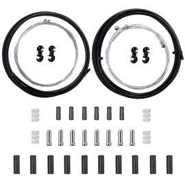 Bicycle Brake Cable, Bicycle Brake Cable Rear Set, 2 in 1 Set, Bicycle Shift Cable, for Replacing Brake and Shift Cables, for Mountain Bike, Road Bike, Bicycle