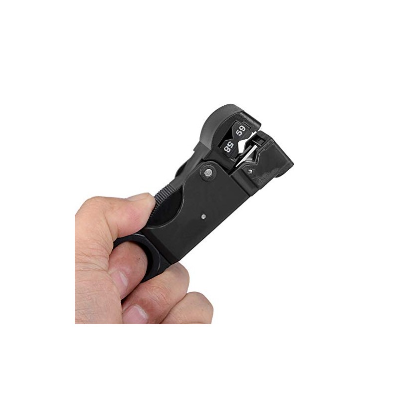 sourcing map Rotary Coax Coaxial Cable Stripper Cutter Tool for