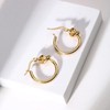 LUXSTAR Knot Small Hoop Earrings, Stainless Steel, Hypoallergenic, Binaural Set,