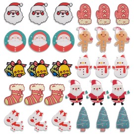 Christmas Brooches Pack of 30 TAIZER Badge Brooch Pin Pins Cute Brooch Cartoon Pin Set Christmas Brooches Deer Christmas Tree Brooch for Jewellery Christmas Decoration, Acrylic