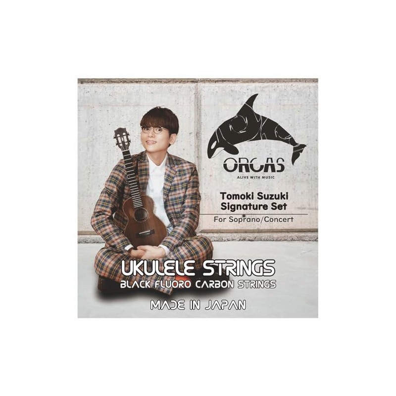 Orcas OS-S.TOMOK (Med/Hard) Ukulele Strings Suzuki Tomotaka Signature Black Fluorocarbon