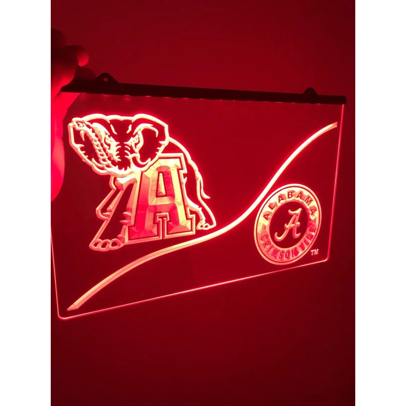 Alabama ROLL TIDE LED Light Sign for Game Room,Office,Ba