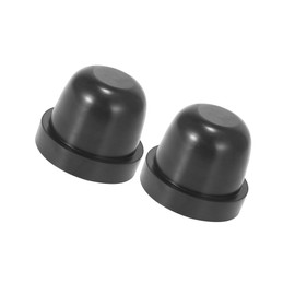 Motoforti 2pcs 60mm Car Rubber Housing Seal Caps Headlight Dust Cover Caps Long-lasting