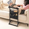 HOOBRO C Shaped End Table with Storage Bag, 28.3" Tall