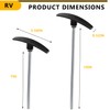 BKIFU RV Sewer Waste Valve Extension Rod 7"&10",rv Black Tank
