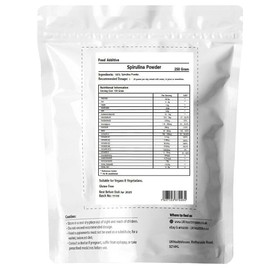 250g UKHealthHouse Pure Premium Spirulina Powder x 250g - 62.3% Protein - Cleanse & Detox