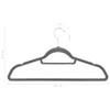 FAMIROSA 100 pcs Clothes Hanger Set Anti-Slip Gray Velvet,8.07 KG,289919