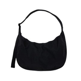 BAGGU Large Nylon Crescent Bag (Various Designs), Black
