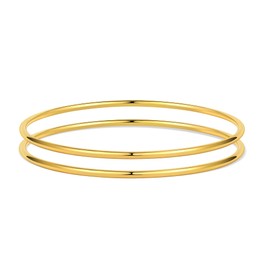 Elegance 11 designs 2mm/3mm Gold Bangle Bracelet Set for Women Tarnish Stainless Steel Bracelets Jewelry Stackable Thin Minimalist Waterproof Gold Bangles 2mm 3mm Stainless Steel No, Stainless Steel
