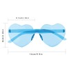 Lotsdonxia Love Heart Shape Sunglasses Stylish Rimless One-Piece Transparent Glasses