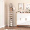 Lanteful Tall Narrow Shoe Rack 10-Tier Skinny Shoe Shelf Storage