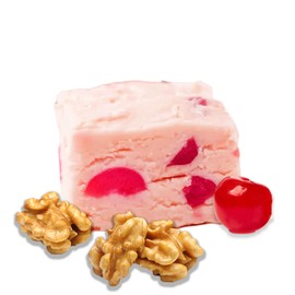 The Amish-Buggy Home Made Creamy Cherry Vanilla Nut Fudge - 1 Lb Box