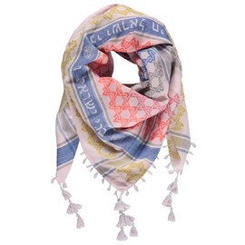 Semitic Tribes Multicolor Tassel Scarf, PNKT Jewish Sudra, Desert Keffiyeh, 100% Cotton, Woven, Unisex