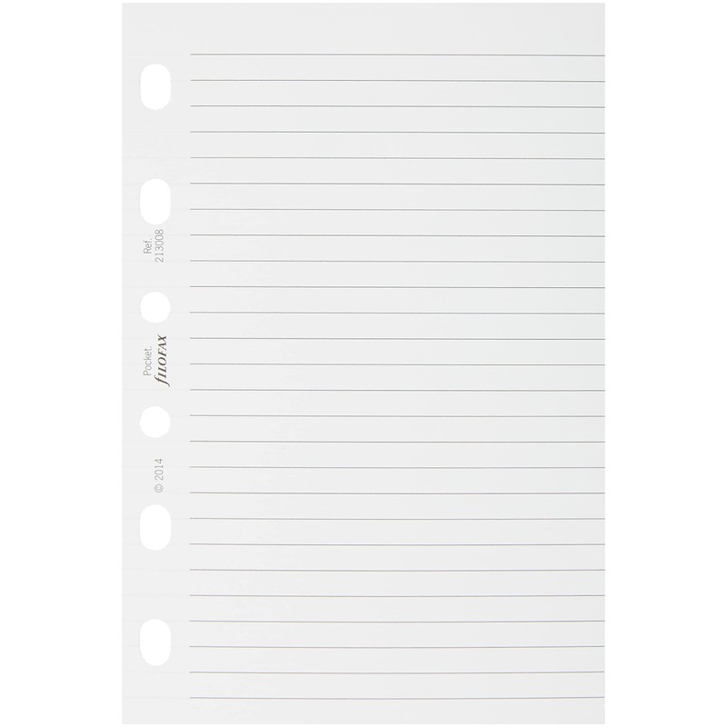 Filofax Pocket Ruled Notepaper - White