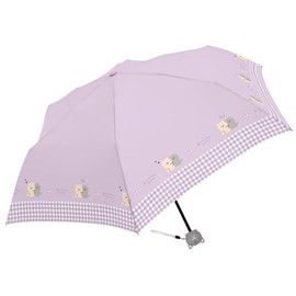Rainbow Drop Cracks Kids Rain Umbrella Fluffy Time 50cm Folding Umbrella Cat Bear Die Cut Handle (Cat, Light Purple)