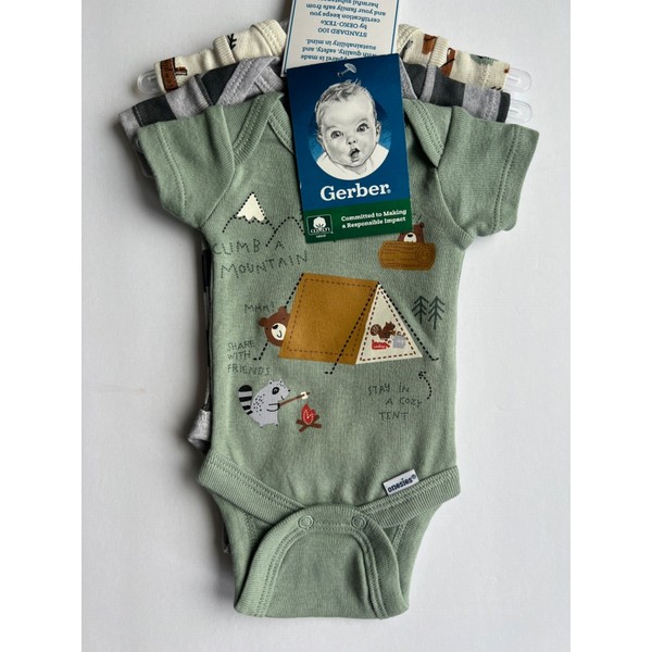 Gerber Baby Boy 3 Pack Bears Bodysuit Size Preemie BNT
