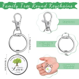 Landical 50 Pcs Family Reunion Favors Family Keychain Love Keychain Family Tree Keychain Family Reunion Gift for Party Supply