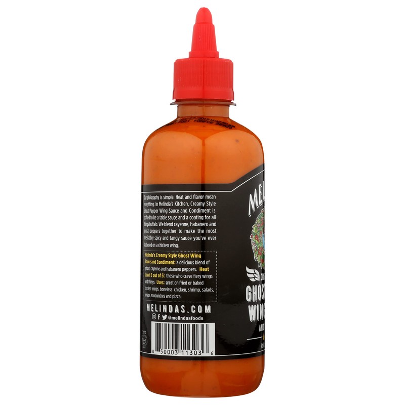 Melinda’s Creamy Style Ghost Pepper Wing Sauce, 12 Ounces (Pack