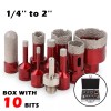 Vearter 10pcs/kit 5/8-11 Diamond Drill Core Bits Set Hole Saw