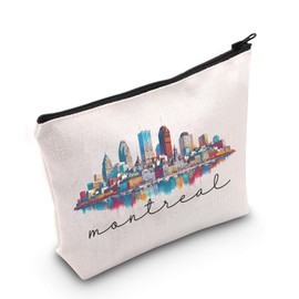 MEIKIUP Montreal Travel Makeup Bag Canada Montreal Travel Souvenir Montreal Lovers Gift Canada Montreal Vacation Gift (CA Montreal Bag)