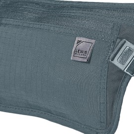 Lewis N. Clark unisex adult + Card, Id, & RFID Money Belt Travel Pouch Waist Stash Credit Card Id Passport Holder for Women Men, Charcoal, Small US