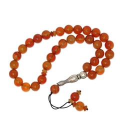 W48 Loose String Greek Komboloi Prayer Beads Worry Beads 10mm Agate Gemstone and Sterling Silver Handmade Design by Jeannieparnell