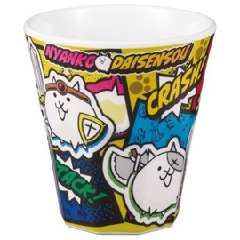 Skater MTB2-A Children's Melamine Tumbler, 9.1 fl oz (270 ml), Cat War 26, White, Boys and Girls