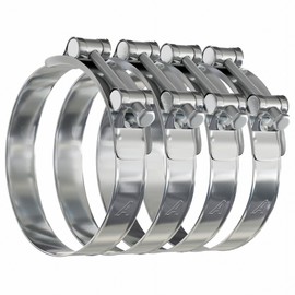 4 Pack - 56mm > 59mm T Bolt Hose Clamps Zinc Turbo Pipe Clips