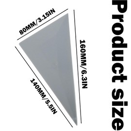 5Pcs Window Tint Squeegee, Triangle Contour Squeegee Card Scraper, Window Tint Tools, Vinyl Wrap Tool Kit for Window Tinting Car Wrapping Film Installation Application, Grey