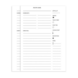 leeveel Blank Recipe Book to Write in Your Own Recipes, 5.6 X 8.2 Recipe Ring Binder with PU Leather Cover, Recipe Journal with 160 Recipes (80 sheets blank recipe papers)