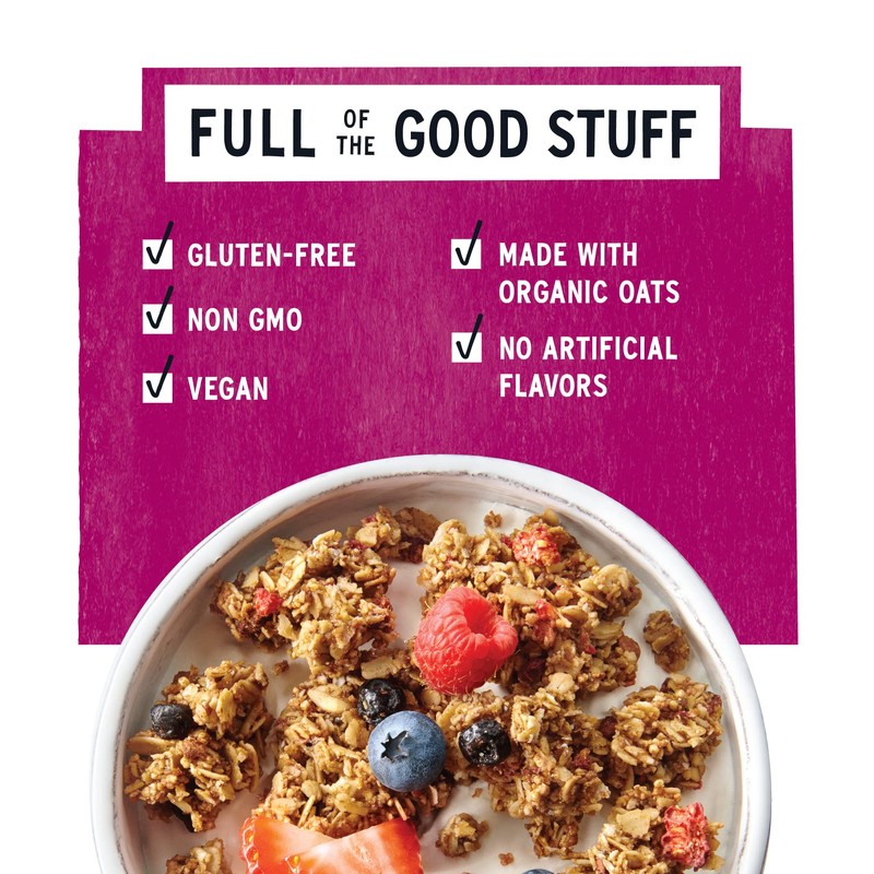 Purely Elizabeth, Berry Crisp, Ancient Grain Granola with Vitamin D,