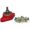 5/16" (Red) Distribution Stud Junction Post -8 Terminal Block- Buss