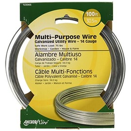 Hillman 122065 Galvanized Solid Wire 14 Gauge 100 Ft Coil
