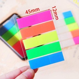 100Pcs Colorful Fluorescence Colour Memo Pad Self Adhesive Sticky Notes Bookmark Memo Paper Point School Marker Supplies Sticker It Office I3Q8, Notebooks and Writing Pads