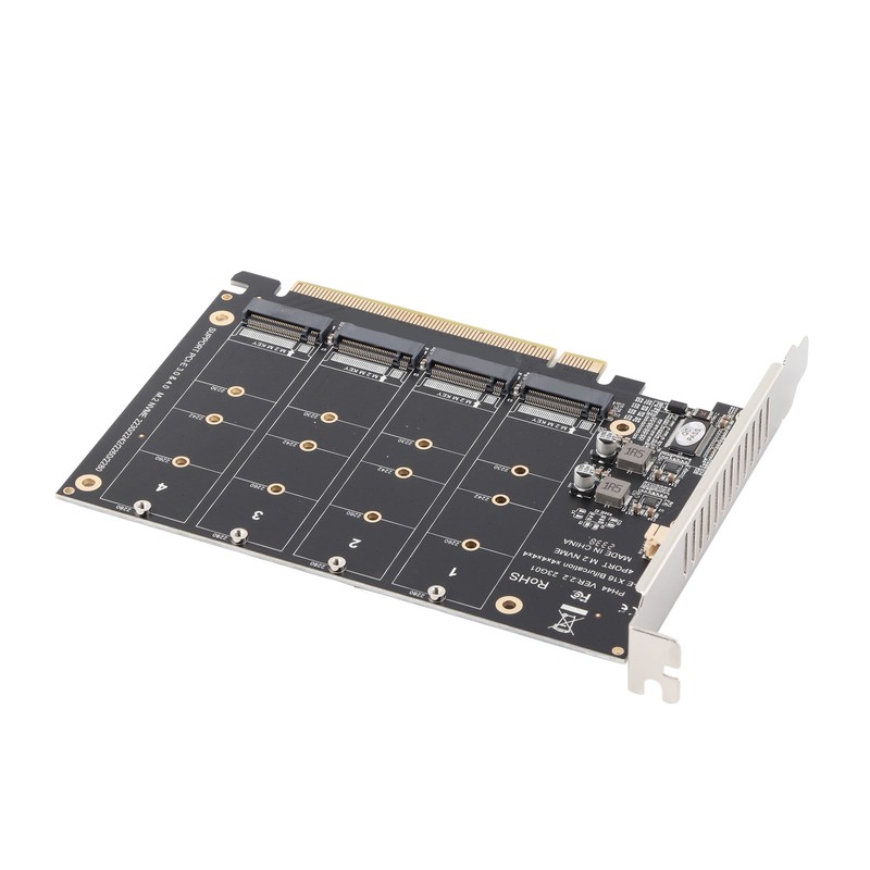 M.2 NVME SSD to PCIE X16 Adapter 4 Port High
