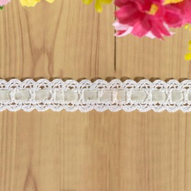 Anevous 5 Yards Lace Ribbon Lace Trim, Cotton Decorative Border Ribbons, Vintage Lace Border Decorative Ribbon, Lace Trim Decoration for Sewing, Crafts, Scrapbooking, Wedding Decoration, Apricot