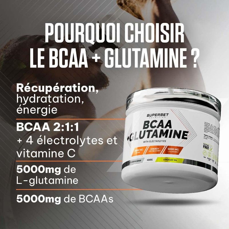 Superset Nutrition - Bcaa + Glutamine (450g) - BCAA -