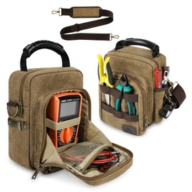 ARCFOX Edc Pocket Organizer with Shoulder Strap, Utility Edc Pocket, Electrician Tool Bag for Fluke 117/116/115/114 Digital Multimeter, Molle Pouch with Zipper Pockets (Pocket Only)
