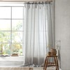 Pineapple Elephant Zanzibar Woven Stripe 140x229cm Voile Curtain Panel Blue